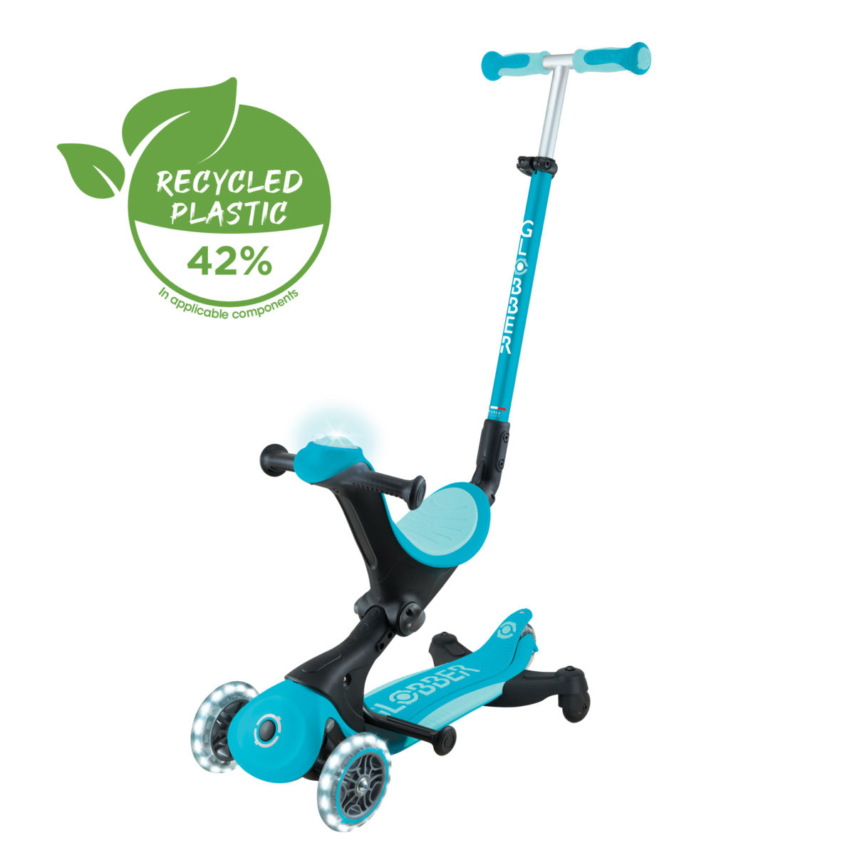Globber GO•UP DELUXE LIGHTS 360° 兒童滑板車 適合15m – 9yr+