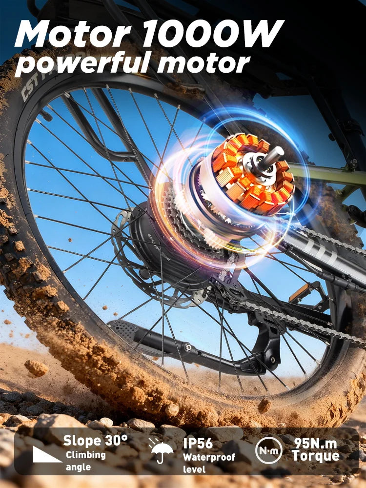 Burchda B27 26" 48V 1000W 20Ah 電動山地單車