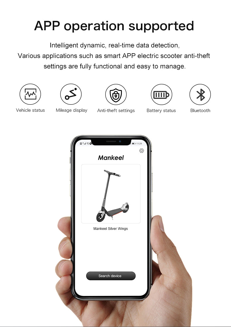 Mankeel MK006 10" 350W Silver Wings Electric Scooter