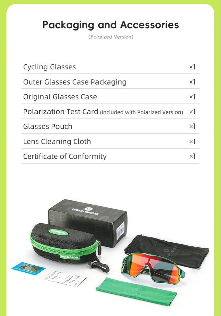 Rockbros 小童太陽眼鏡 偏光鏡 戶外運動 男女合適