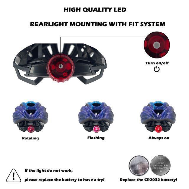 Exclusky 兒童青少年單車頭盔 附尾燈 可拆式防曬檔