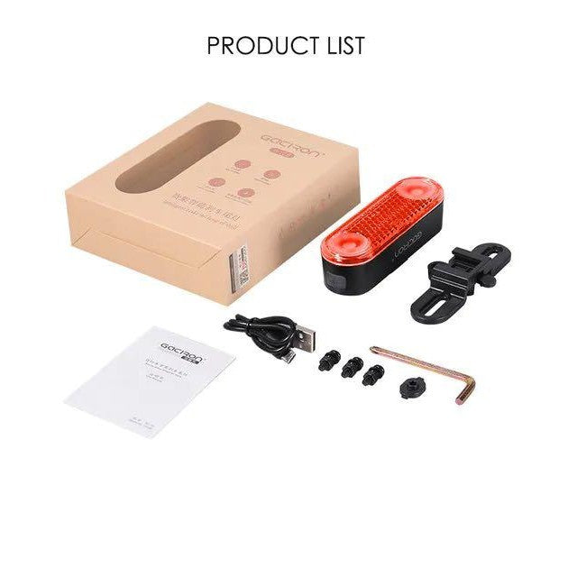 Gaciron W12B 反光單車尾燈 智能剎車 防水 USB充電