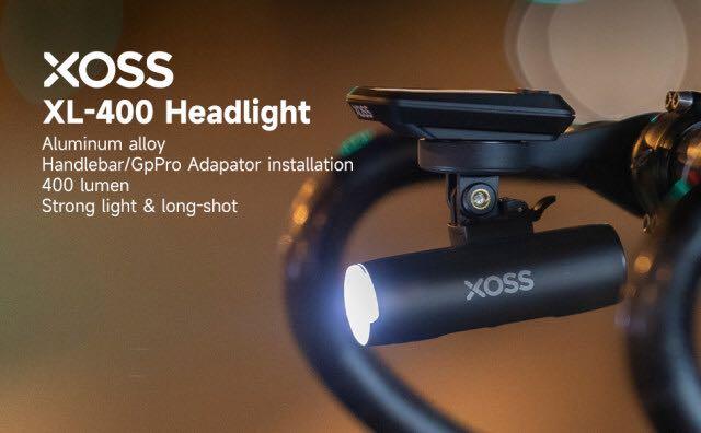 Xoss XL-400 éclairage de vélo 400 lumens montage au plafond/tenue formelle livré avec support