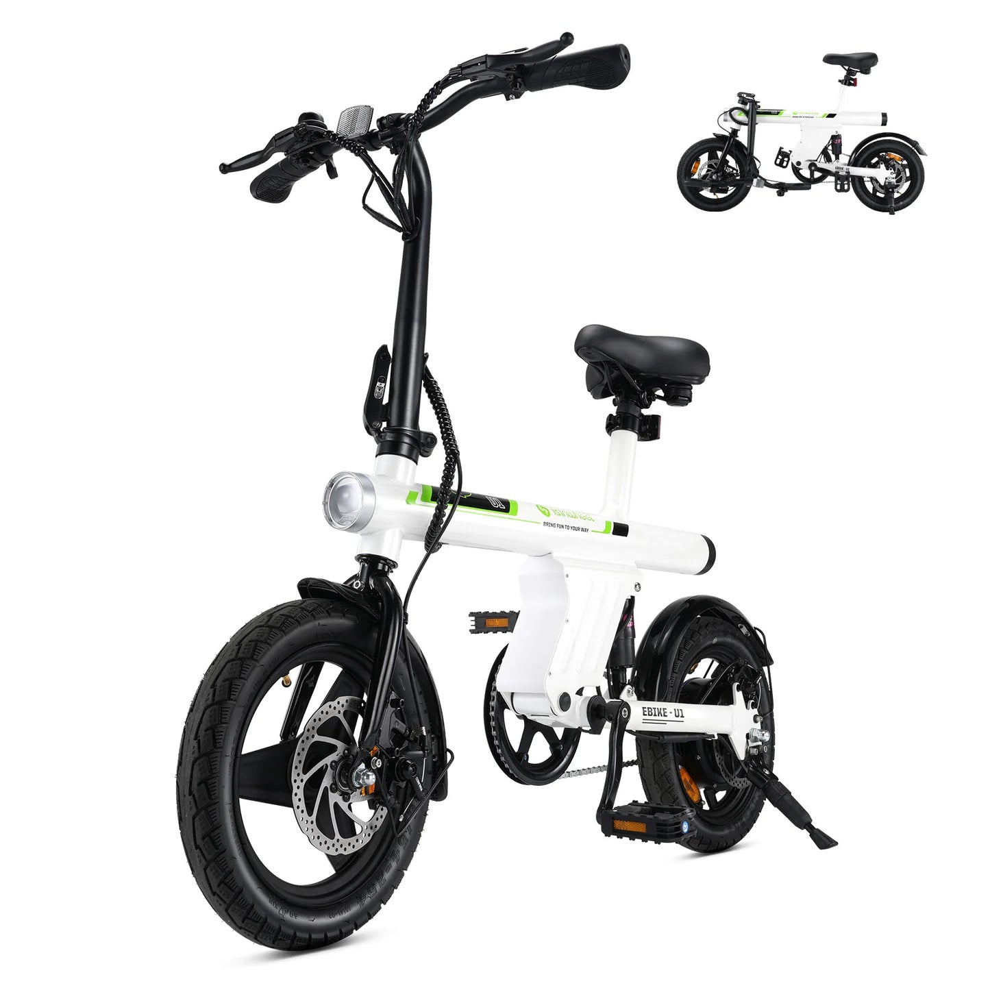 Isinwheel U1 14" 36V 250W hidden battery electric bicycle