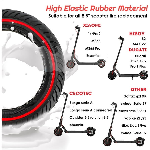 8.5" Honeycomb Solid Tubeless Puncture-Proof Tires Wheels compatible w/ Xiaomi  Pro M365 M187 1s