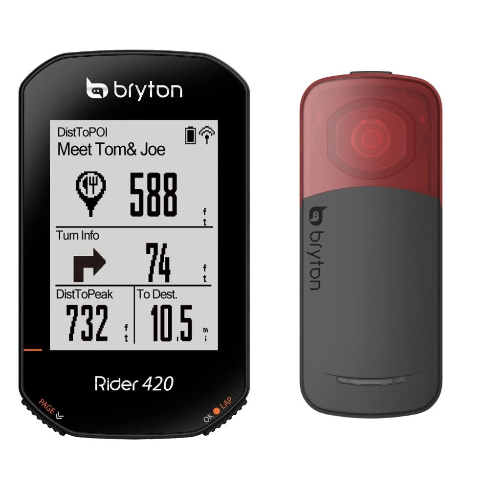 Bryton Rider 420 Ordinateur de vélo sans fil GPS Vélo Ordinateur de vélo Version internationale