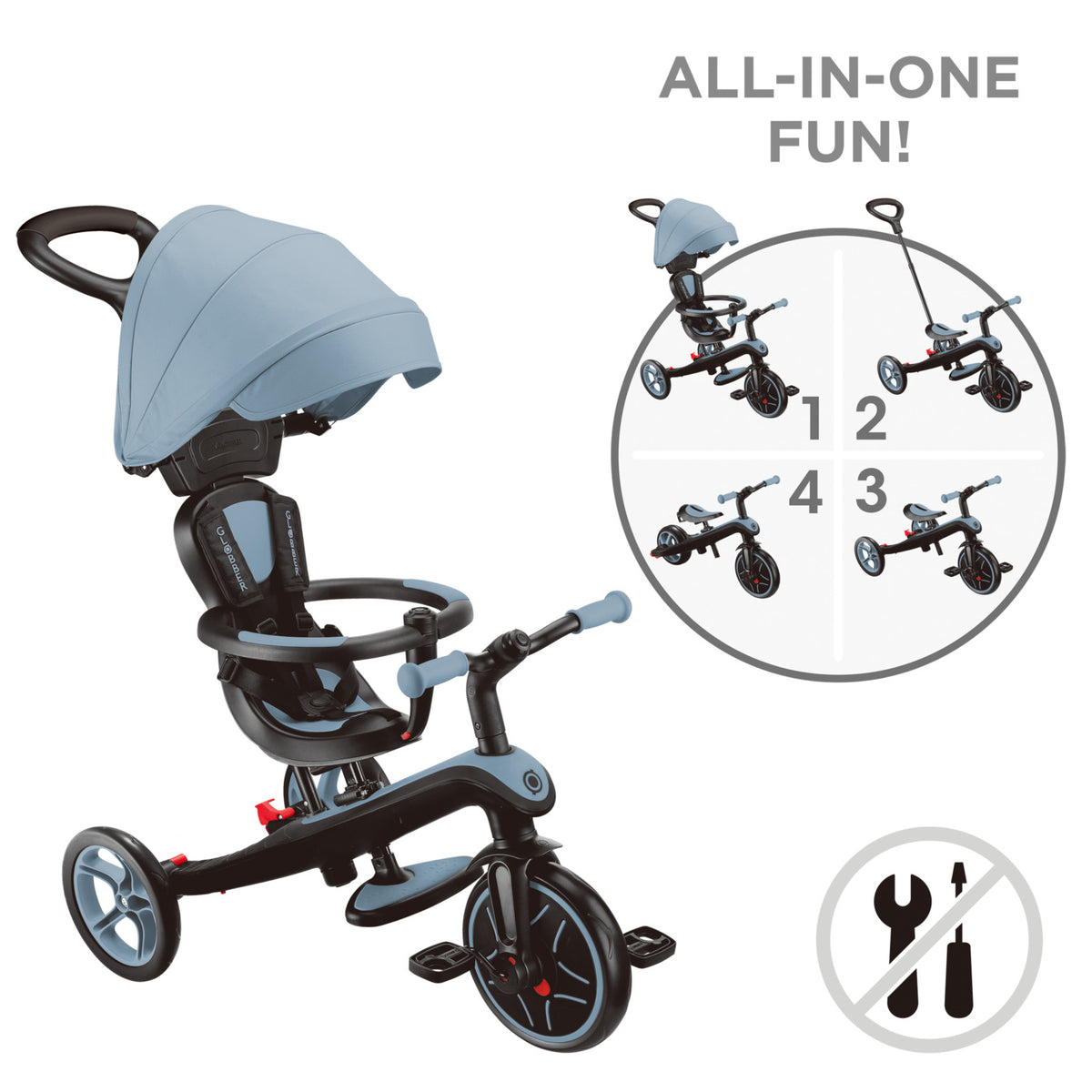 Globber Explorer Trike 4 in 1  baby tricycle  balance bike 10m-5Y