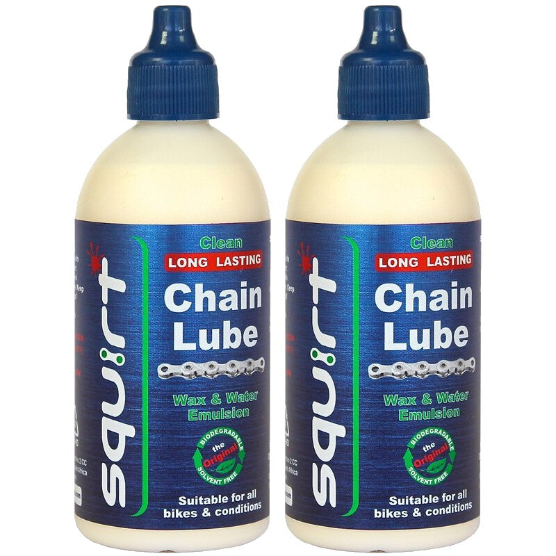 Squirt Chain Lube for Bikes 120 ml – Long-Lasting Lube MTB Road Bike Folding Bike