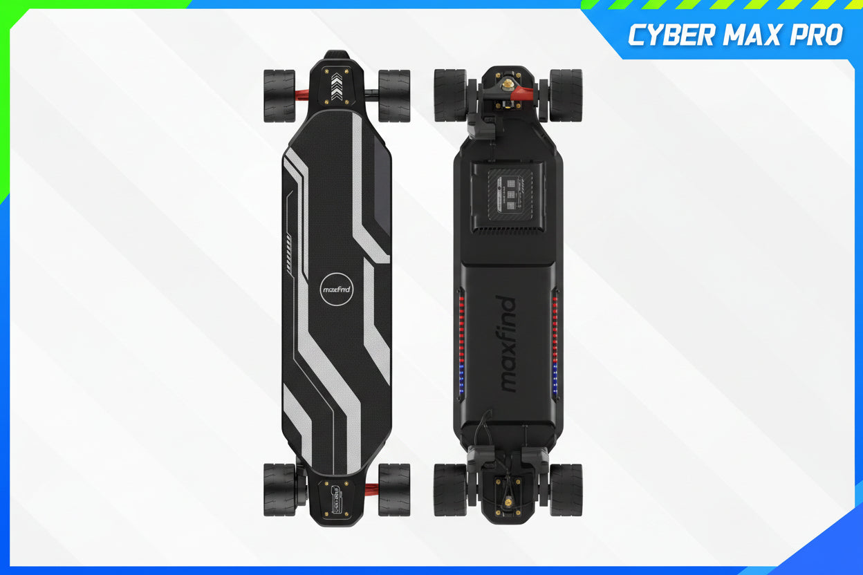 Maxfind Cyber Max Pro  遙控電動滑板 長板 900W 雙驅摩打 50km 長續航