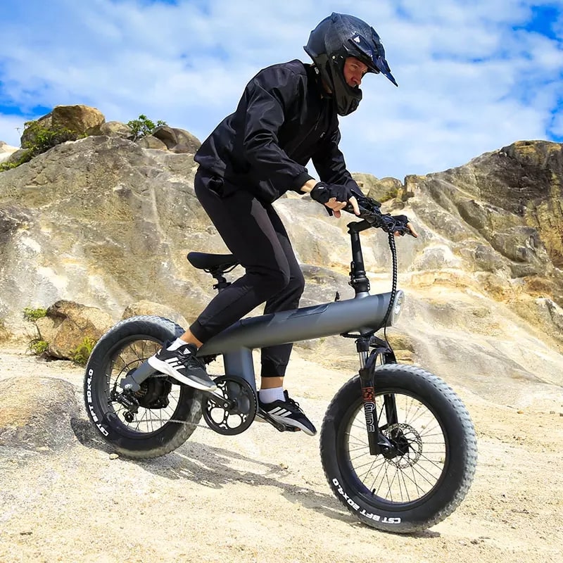 HX Q3 Max Vélo électrique tout-terrain de montagne 20", 750 W, 7,8 Ah