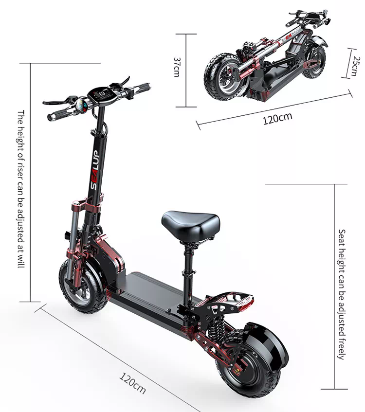 Sealup Q22 12" Off Road Electric Scooter 500W 48V 10Ah E-Scooter