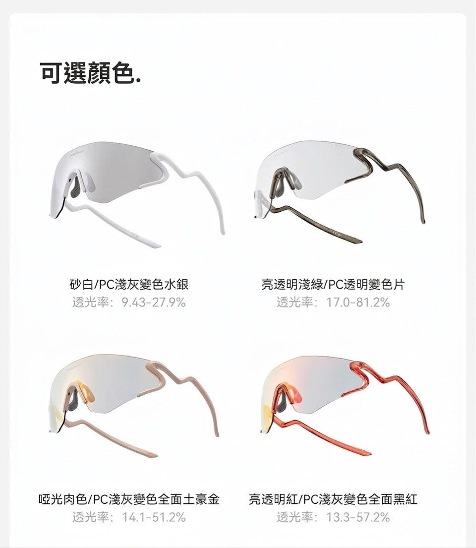 Rockbros Agile Snake 變色 單車太陽眼鏡 輕量 TR90 防曬運動眼鏡