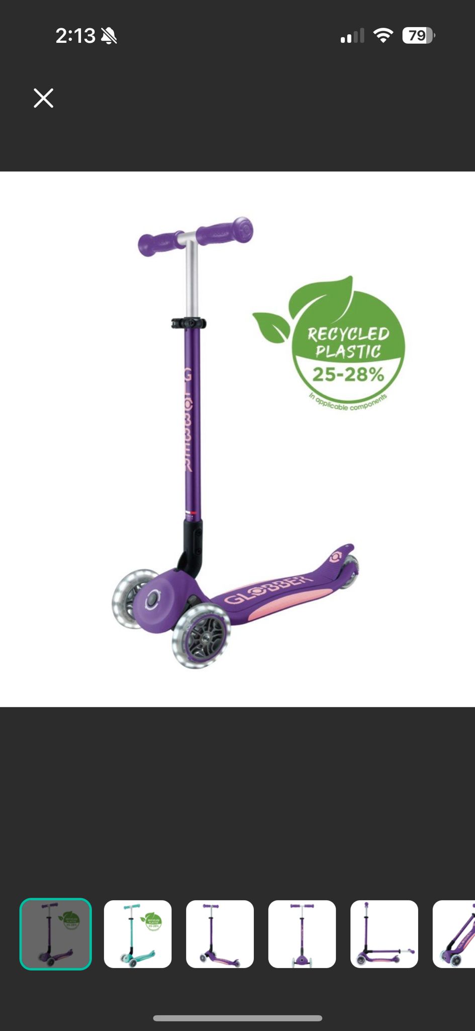 Globber 高樂寶 Elite Lights  可摺疊滑板車 小童至中童 適合3至9歲小童