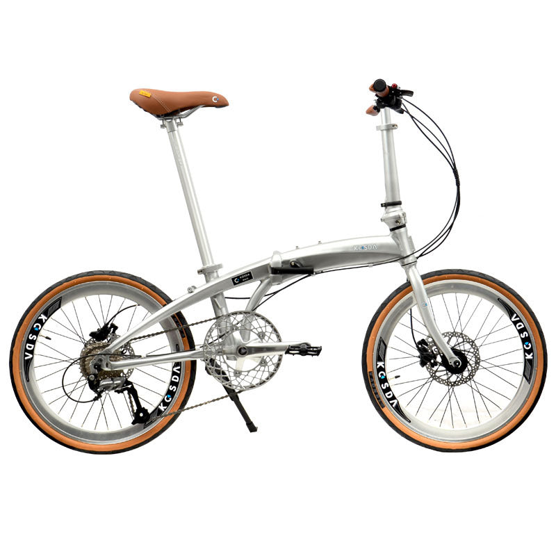 KOSDA 20 "alliage d'aluminium 451 support de dauphin brossé ALTUS 9 vitesses frein à disque vélo pliant