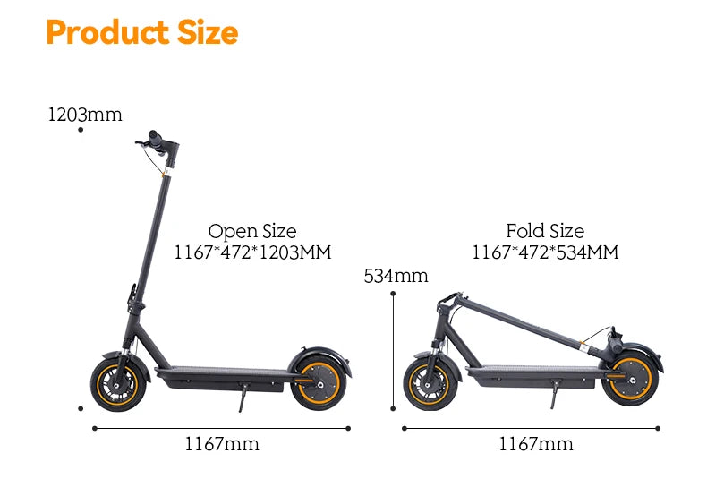 HEZZO 36v 500w Moped 10" 15Ah Electric Kick Scooter G30 Foldable Mobility Escooter Front Suspension