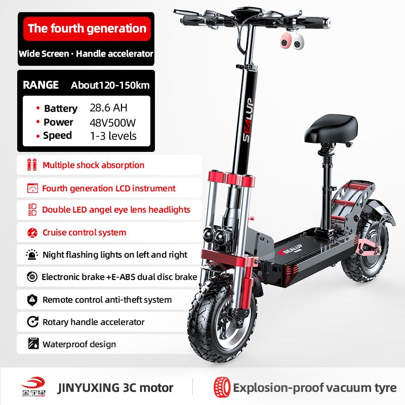 Scooter électrique tout-terrain Sealup Q22 12" 500W 48V 