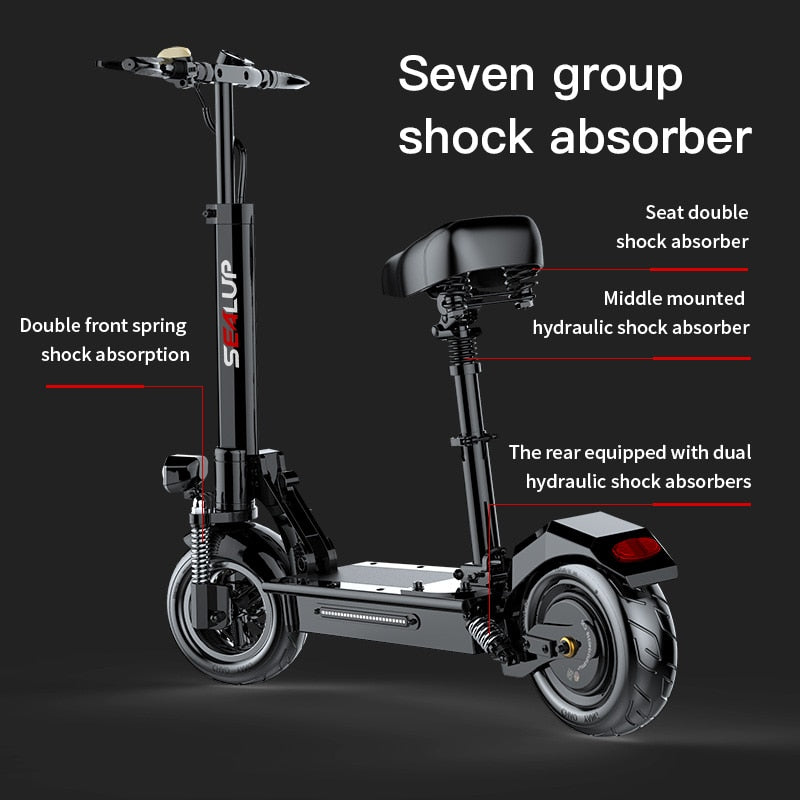 Sealup Q8 10" long range 40km Electric Scooter e-Scooter font & rear suspension