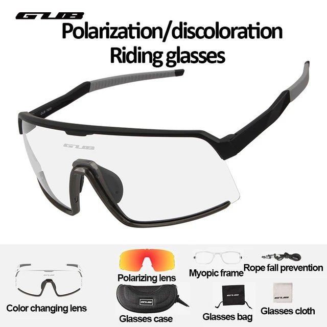 GUB – lunettes de soleil polarisées pour sports de plein air, miroirs interchangeables, cyclisme, course à pied, pêche, lunettes de protection solaire, 2 lentilles