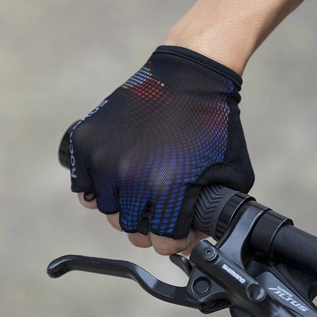 Rockbros – gants de cyclisme d'été respirants, anti-transpiration, demi-doigt, pour vélo de route, adaptés aux hommes et aux femmes