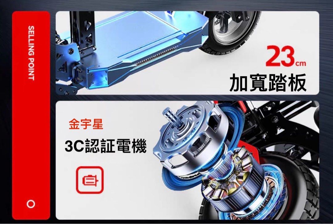 Sealup Q29 Offroad Electric scooter w/ back seat compartment