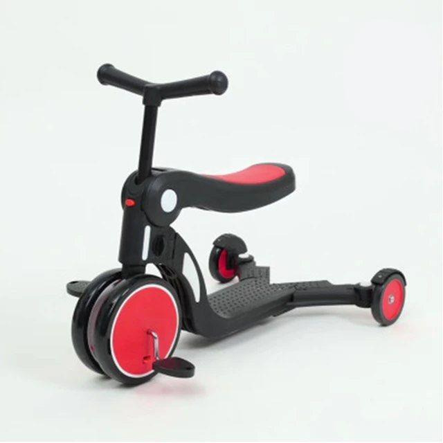 Trottinette cinq en un pour enfants Uonibaby, adaptée aux enfants de 2 à 6 ans, trottinette et voiture d'équilibre en un