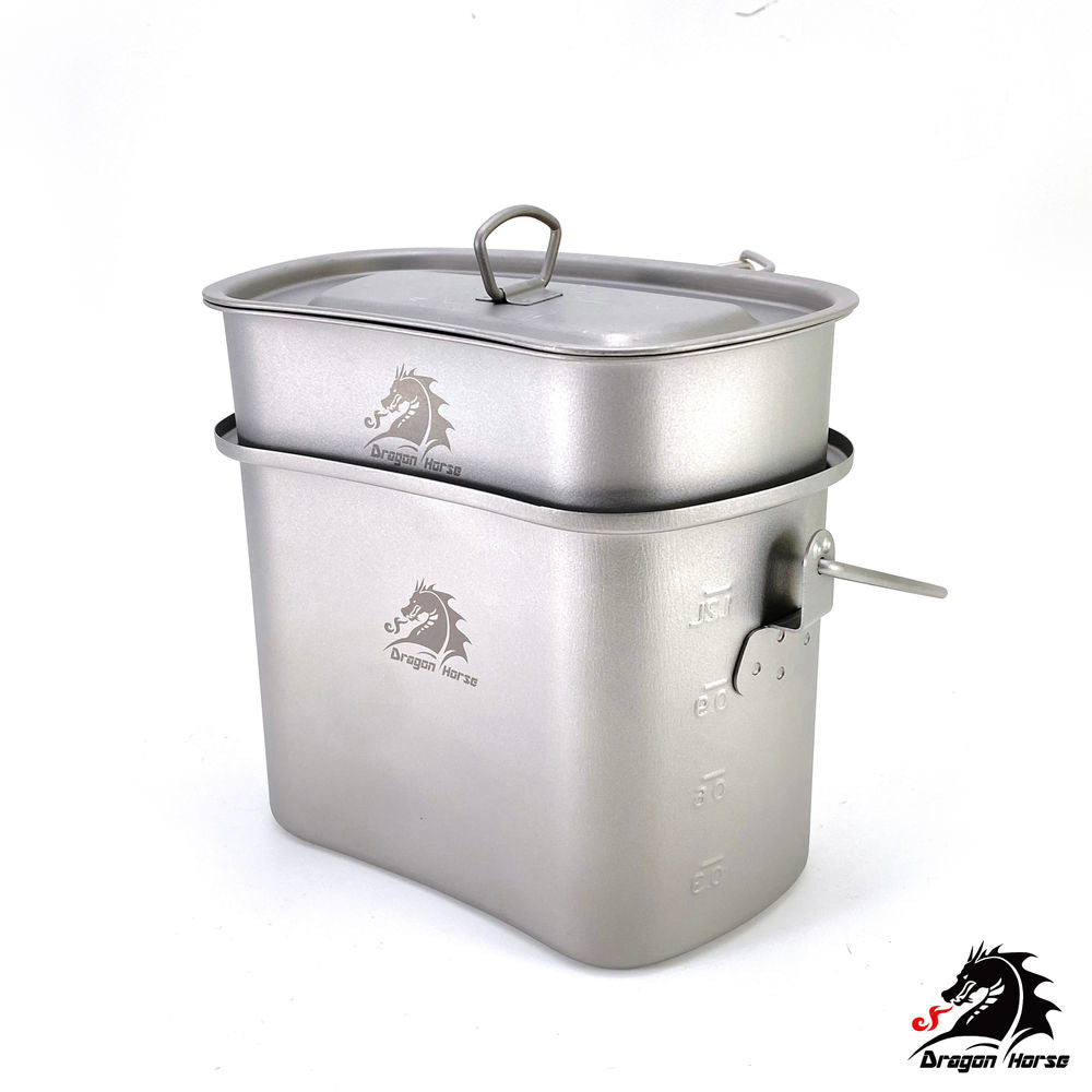 Batterie de cuisine en titane Dragon Horse X Voyage sans limites Camping en plein air Batterie