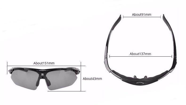 Rockbros 可換鏡片 單車眼鏡 戶外運動太陽眼鏡 防晒  連5片鏡片
