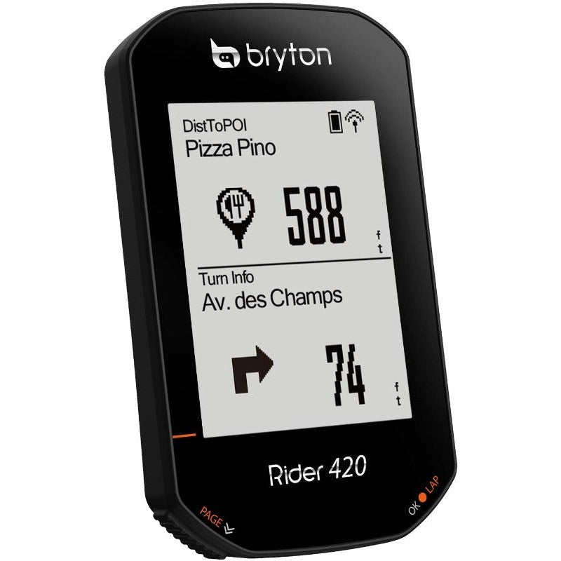 Bryton Rider 420 Ordinateur de vélo sans fil GPS Vélo Ordinateur de vélo Version internationale