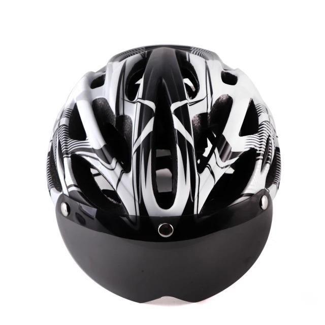 Cairbull ALLROAD 公路山地單車頭盔 磁吸風鏡 LED燈  黑白