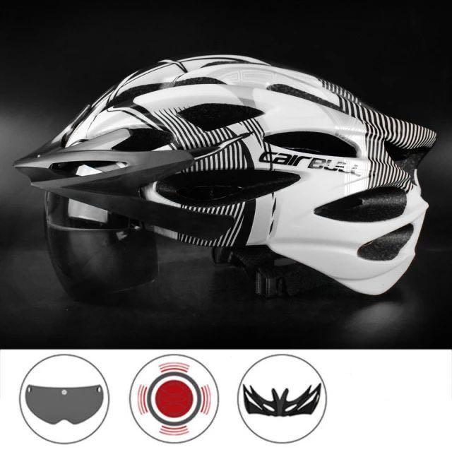 Cairbull ALLROAD  Adult All road Bike Helmet Rear LED Light Magnetic Sun Visor