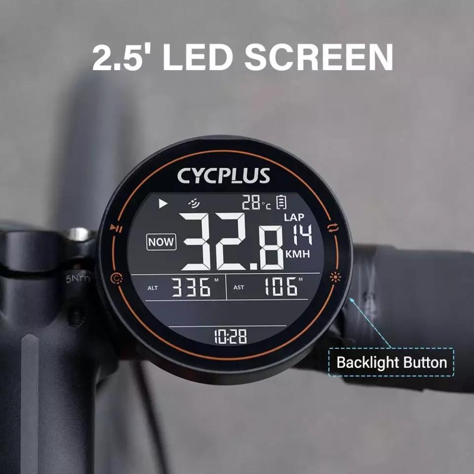 Ordinateur/compteur de vélo étanche sans fil CYCPLUS M2 avec support