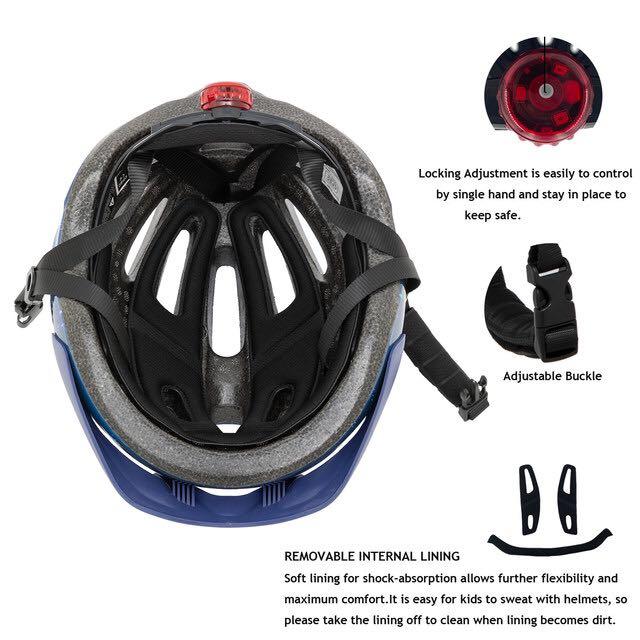 exclusky fahrradhelm Exclusky 兒童青少年單車頭盔 附尾燈 可拆式防曬檔 – SuperBiker