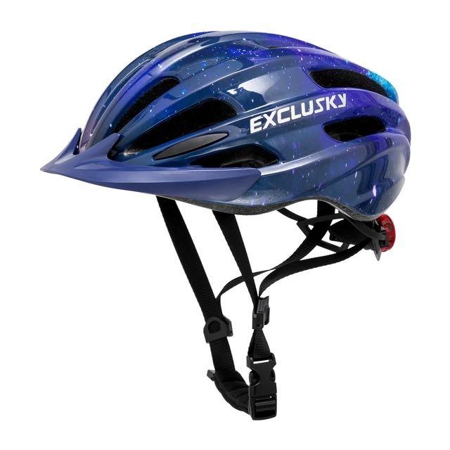 Exclusky 兒童青少年單車頭盔 附尾燈 可拆式防曬檔