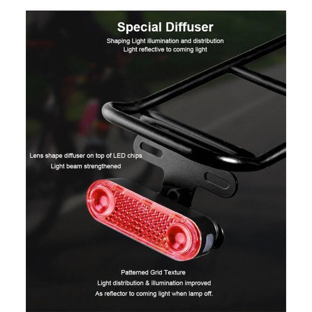 Gaciron W12B Reflective Bike Tail Light Smart Brake Waterproof USB Rechargeable Bike Reflector Tail LED Light