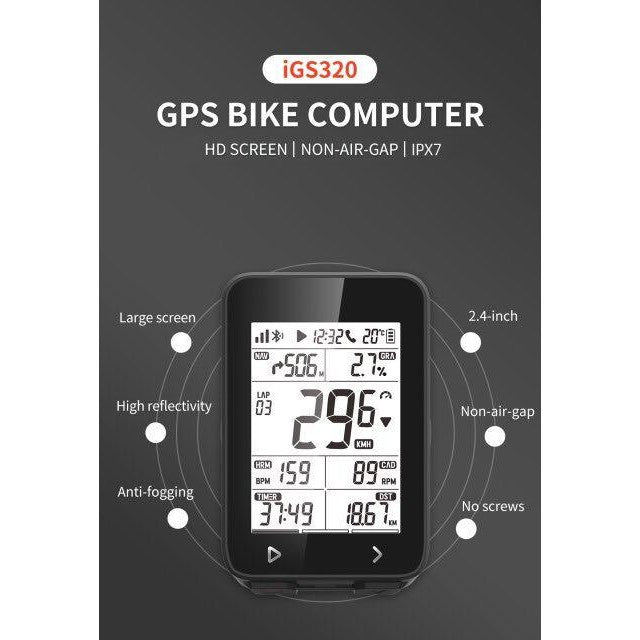iGPSPORT iGS320 新一代 無線單車碼錶 單車碼錶/咪錶 藍牙 ANT+ 連接