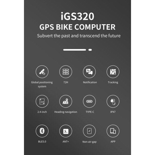 iGPSPORT iGS320 New Generation Wireless Bike Meter Car Meter/Meter Bluetooth ANT+ Connects to Wireless Bike GPS Computer