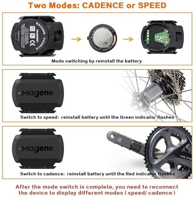 Magene C406單車碼錶/ 咪錶 踏頻/速度感應器 套裝 送伸延支架