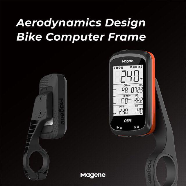 Magene C406單車碼錶/ 咪錶 踏頻/速度感應器 套裝 送伸延支架