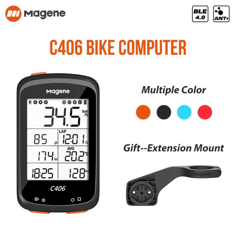 Magene C406 GPS ordinateur de vélo compteur sans fil/compteur de code avec support d'extension ordinateur de vélo Version internationale