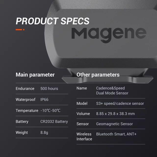 Magene C406 Pro Version internationale Compteur de vélo sans fil/Ensemble de compteurs Combo ordinateur de vélo