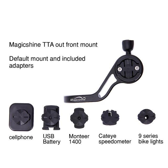 Magicshine TTA 多用途伸延支架 多種安裝組合 碼錶 單車燈 手機 支架