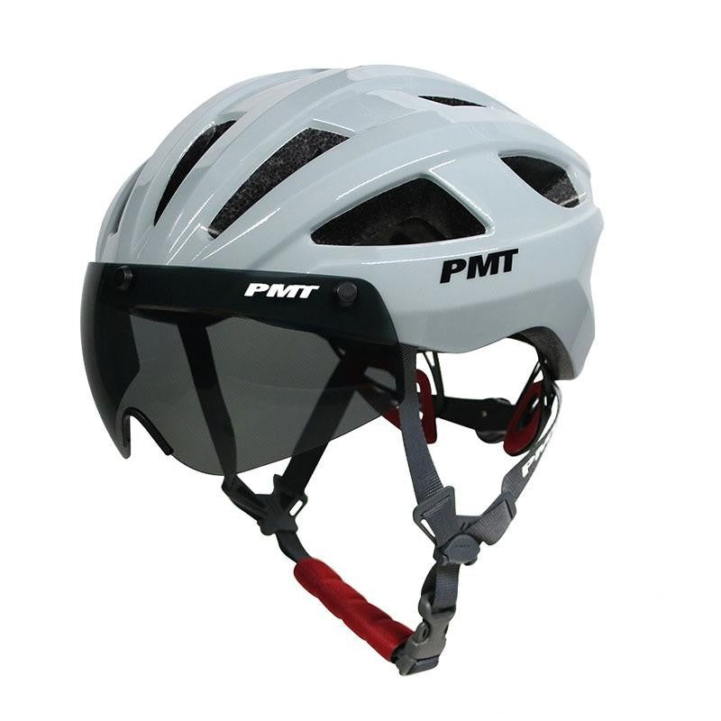 PMT Miduo 2.0 Ventilated Breathable Helmet Cycling Helmet with Gray Magnetic Goggles