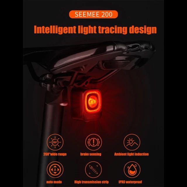Magicshine SEEMEE 200 autoroute intelligente vélo feu arrière Induction feu arrière USB charge intelligente feu arrière