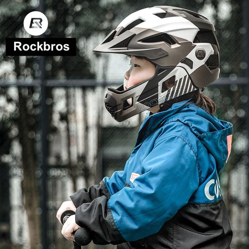 Rockbros Casque détachable 2 en 1 pour enfant avec feu arrière Scooter d'équilibre de vélo 2 en 1 Casque de vélo pour enfant Scooter d'équilibre avec LED arrière