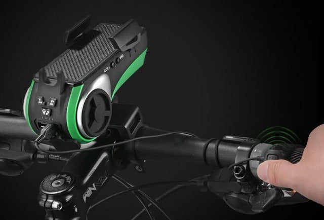 Rockbros – éclairage de vélo 5 en 1, haut-parleur, son, support de téléphone portable, batterie externe, Bluetooth multifonction, accessoire de vélo intelligent 