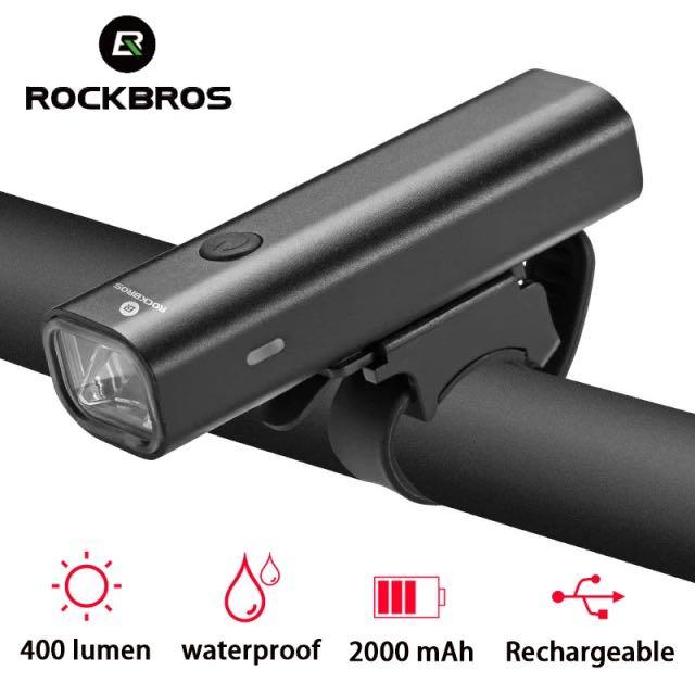 Rockbros 單車燈 400流明 USB充電