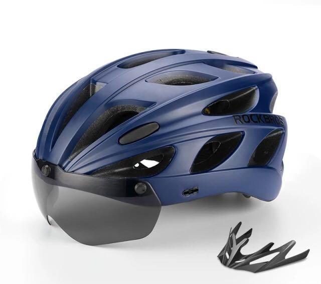 Rockbros 公路 單車頭盔 連磁吸風鏡 4色選擇