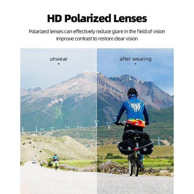 Rockbros lunettes de soleil de vélo sport lunettes de protection solaire couleur miroir bleu cadre vélo lunettes de soleil visière 