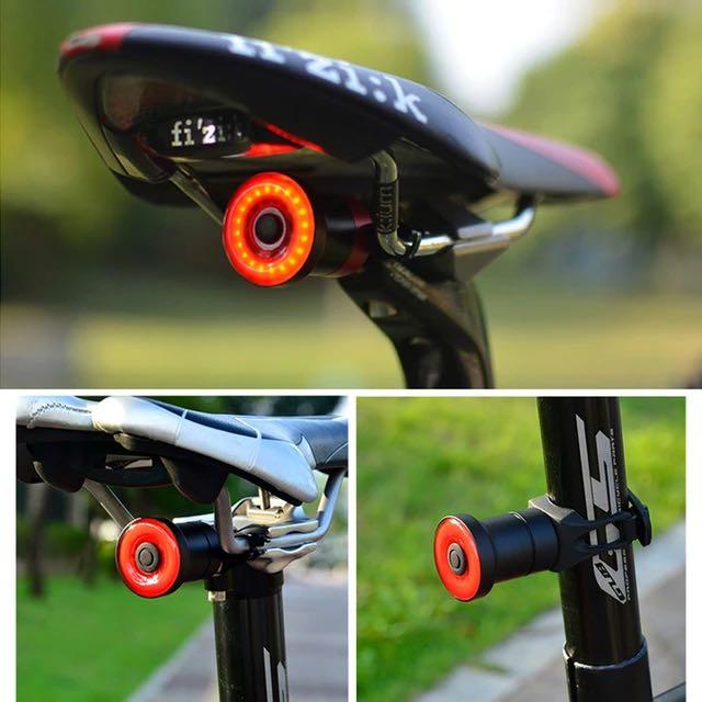 Rockbros Q5 – feu arrière de vélo avec capteur Intelligent, frein (version à double support) 