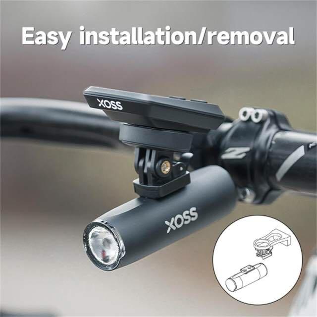 Xoss XL-400 Phare de vélo 400 Lumens Plafond/Support de montage formel Phare de vélo 400 Lumen avec support